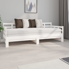 vidaXL fehér tömör fenyőfa kihúzható kanapéágy 2 x (80 x 200) cm bútor