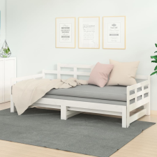 vidaXL fehér tömör fenyőfa kihúzható kanapéágy 2 x (90 x 190) cm ágy és ágykellék