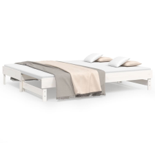 vidaXL fehér tömör fenyőfa kihúzható kanapéágy 2x(100x200) cm (823375) ágy és ágykellék