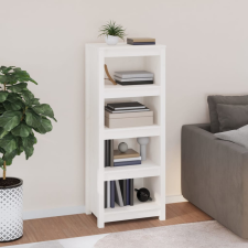 vidaXL fehér tömör fenyőfa könyvszekrény 50x35x125,5 cm bútor