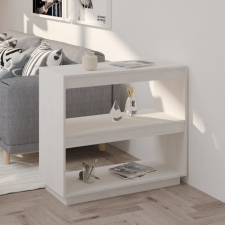 vidaXL fehér tömör fenyőfa könyvszekrény 80 x 35 x 71 cm bútor