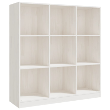 vidaXL fehér tömör fenyőfa könyvszekrény/térelválasztó 104x33,5x110 cm (809973) bútor