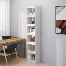 vidaXL fehér tömör fenyőfa könyvszekrény/térelválasztó 40x30x199 cm bútor