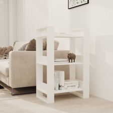 vidaXL fehér tömör fenyőfa könyvszekrény/térelválasztó 60 x 35 x 91 cm bútor