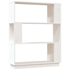 vidaXL fehér tömör fenyőfa könyvszekrény/térelválasztó 80x25x101 cm (814055) bútor