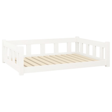 vidaXL fehér tömör fenyőfa kutyaágy 105,5x75,5x28 cm (820203) szállítóbox, fekhely kutyáknak