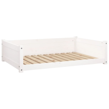 vidaXL fehér tömör fenyőfa kutyaágy 105,5x75,5x28 cm (821463) szállítóbox, fekhely kutyáknak