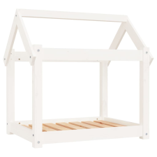 vidaXL fehér tömör fenyőfa kutyaágy 71 x 55 x 70 cm (822203) szállítóbox, fekhely kutyáknak