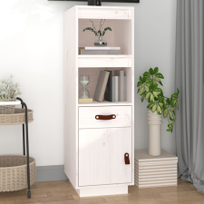 vidaXL fehér tömör fenyőfa magasszekrény 34 x 40 x 108,5 cm bútor