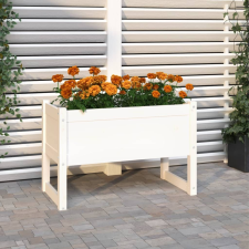vidaXL fehér tömör fenyőfa növénytartó 78 x 40 x 52 cm kerti dekoráció