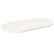 vidaXL fehér tömör fenyőfa ovális asztallap 100x50x2,5 cm bútor