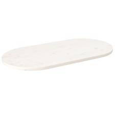 vidaXL fehér tömör fenyőfa ovális asztallap 100x50x2,5 cm (824361) bútor