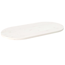 vidaXL fehér tömör fenyőfa ovális asztallap 110x55x2,5 cm (824366) bútor