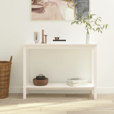 vidaXL Fehér tömör fenyőfa tálalóasztal 110 x 40 x 80 cm bútor
