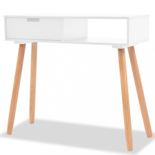 vidaXL fehér tömör fenyőfa tálalóasztal 80 x 30 x 72 cm bútor