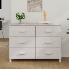 vidaXL fehér tömör fenyőfa tálalószekrény 113 x 40 x 80 cm bútor