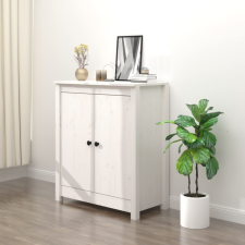 vidaXL fehér tömör fenyőfa tálalószekrény 70 x 35 x 80 cm bútor