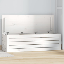 vidaXL fehér tömör fenyőfa tárolóláda 109 x 36,5 x 33 cm bútor
