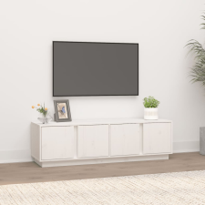 vidaXL fehér tömör fenyőfa TV-szekrény 140 x 40 x 40 cm bútor