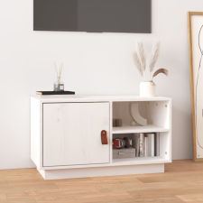 vidaXL Fehér tömör fenyőfa TV-szekrény 70 x 34 x 40 cm bútor