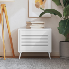 vidaXL fehér tömör fenyőfa zsaluzott ajtó 39,5 x 59,4 cm építőanyag