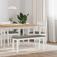vidaXL fehér tömörfa gumiból pad 110 cm bútor