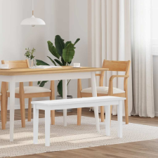 vidaXL fehér tömörfa gumiból pad 110 cm bútor