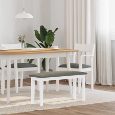 vidaXL fehér tömörfa gumiból pad 90 cm bútor