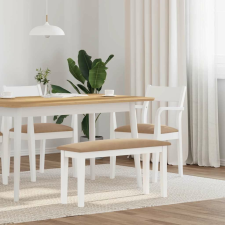 vidaXL fehér tömörfa gumiból pad 90 cm bútor