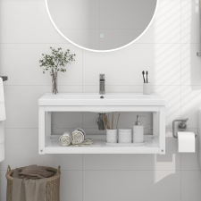 vidaXL fehér vas fürdőszobai fali mosdókagylókeret 79 x 38 x 31 cm fürdőszoba bútor