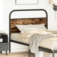 vidaXL fejtámla füstölt tölgy 107 cm acél és fűrészelt fa (4100239) ágy és ágykellék