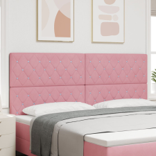 vidaXL Fejtámla Kristály gombos tuftolt rózsaszín 200 cm bársony ágy és ágykellék