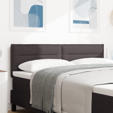 vidaXL Fejtámla Vonal Design Sötétbarna 160 cm Szövet ágy és ágykellék