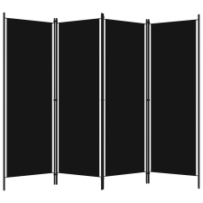vidaXL fekete 4 paneles paraván 200 x 180 cm (320722) bútor