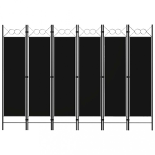 vidaXL Fekete 6 paneles paraván 240 x 180 cm bútor