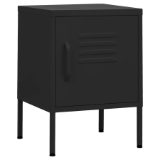 vidaXL fekete acél éjjeliszekrény 35 x 35 x 51 cm (336214) bútor