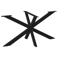 vidaXL fekete acél étkezőasztal lábak pók alakú 150x78x(72-73) cm bútor