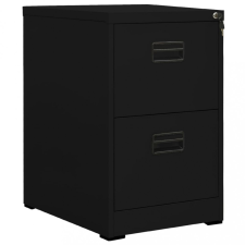 vidaXL Fekete acél irattartó szekrény 46 x 62 x 72,5 cm irattároló szekrény