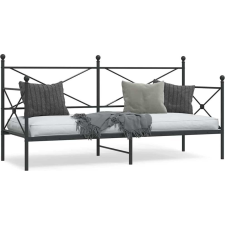 vidaXL fekete acél kanapéágy matrac nélkül 75 x 190 cm (4104665) ágy és ágykellék