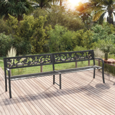 vidaXL fekete acél kerti dupla pad 125 cm kerti bútor