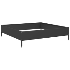 vidaXL fekete acél kerti magaságyás 100 x 100 x 26 cm (851017) kerti tárolás