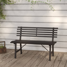 vidaXL fekete acél kerti pad 110 cm kerti bútor