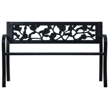 vidaXL fekete acél kerti pad 125 cm (47942) kerti bútor