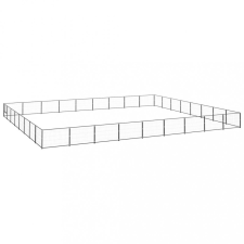 vidaXL fekete acél kutyakennel 72 m² szállítóbox, fekhely kutyáknak