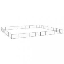 vidaXL fekete acél kutyakennel 90 m² szállítóbox, fekhely kutyáknak