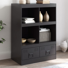 vidaXL fekete acél magasszekrény 67x39x95 cm bútor