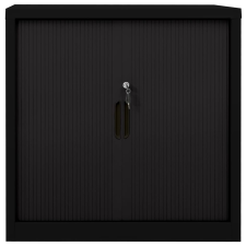 vidaXL fekete acél tolóajtós szekrény 90 x 40 x 90 cm (336431) bútor