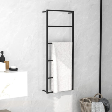 vidaXL Fekete acél törölközőtartó 45 x 10 x 115 cm fürdőszoba kiegészítő