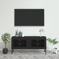 vidaXL fekete acél TV-szekrény 105 x 35 x 50 cm bútor