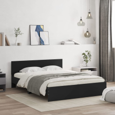 vidaXL fekete ágykeret fejtámlával 150 x 200 cm ágy és ágykellék
